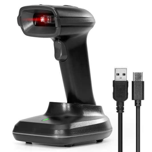 2D Wireless BT+2.4G High Performance Barcode Scanner with Charging Base - V-HHBS-A1 2500