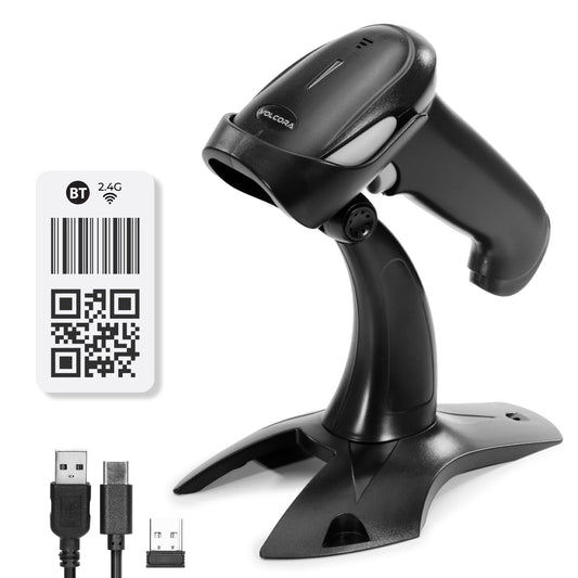 2D Wireless BT+2.4G Barcode Scanner with Stand - V-LHHBS-A1 2500
