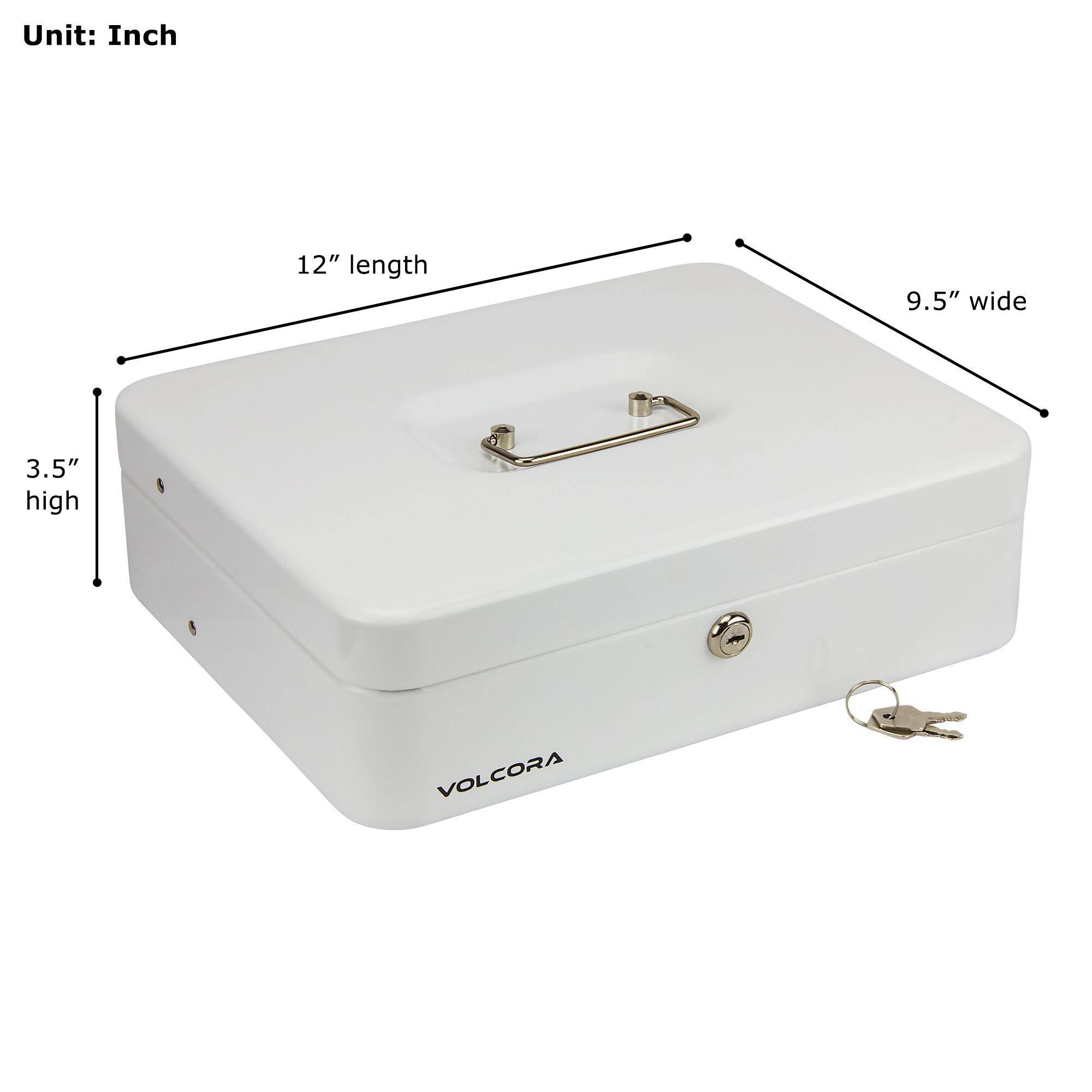 Steel Cash Box with Key Lock with no coin tray lid - Inbulks