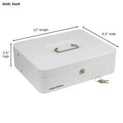 Steel Cash Box with Key Lock with no coin tray lid - Inbulks