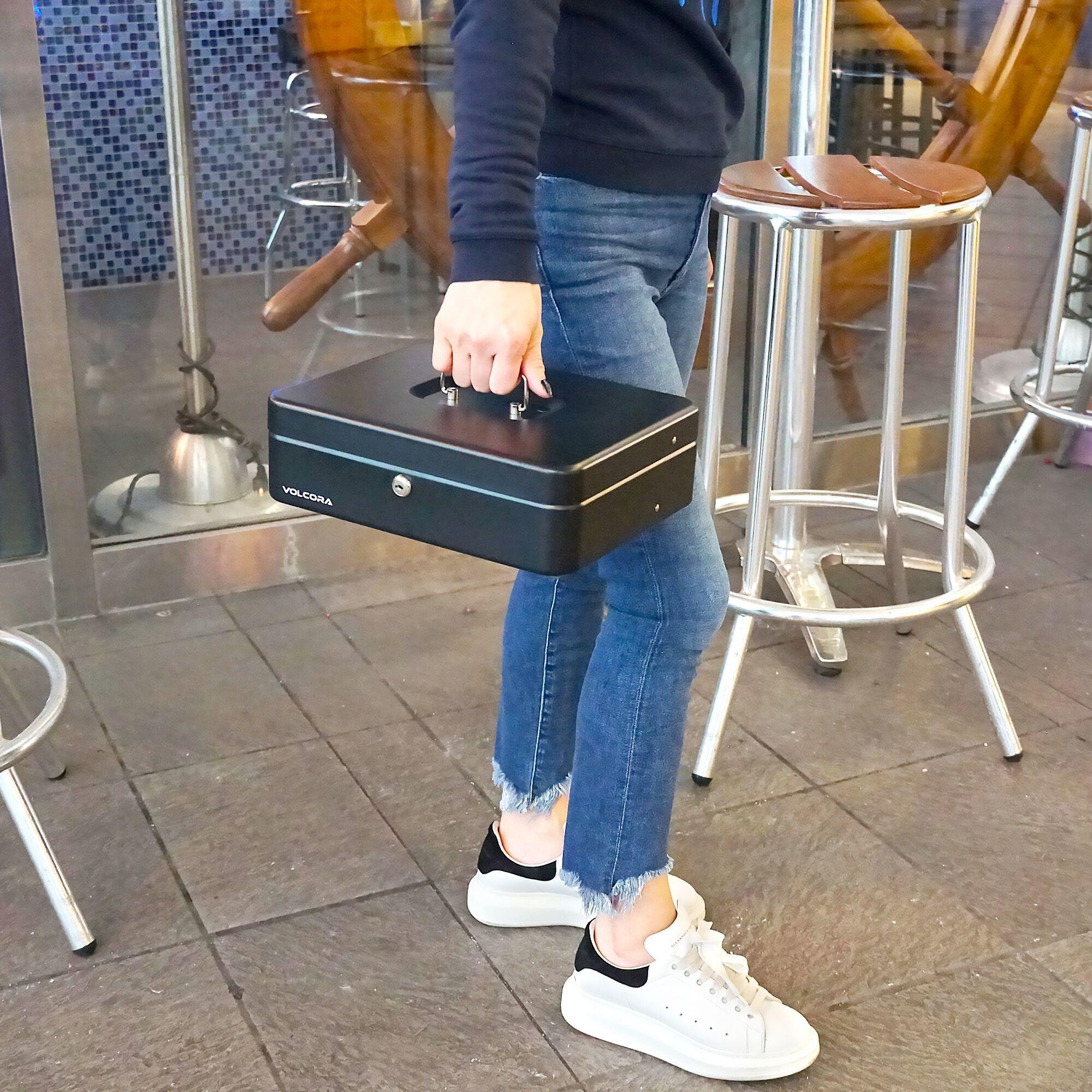 Steel Cash Box with Key Lock with no coin tray lid - Inbulks