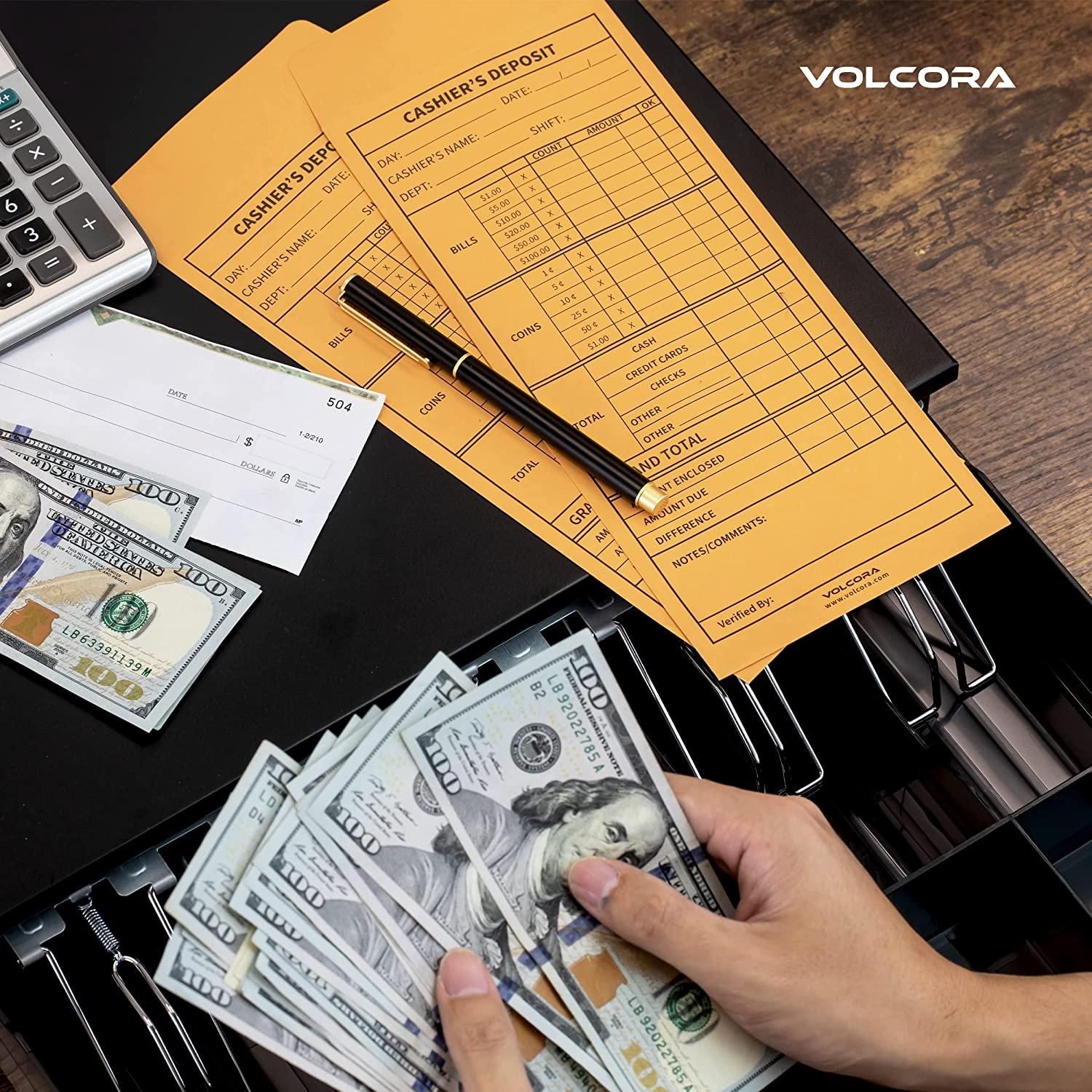 Cashier Envelopes for Cash Deposit Drop and Money Reporting – Volcora