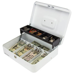 Steel Cash Box with Key Lock with no coin tray lid - Inbulks